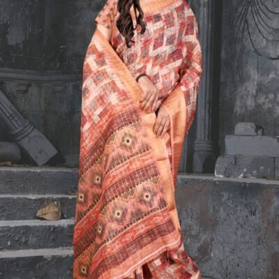 Linen kasab Saree