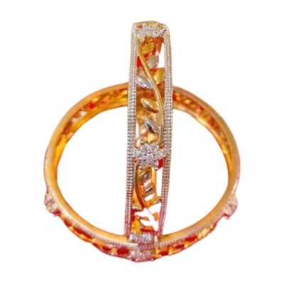 Elegant Gold Plated Diamond Bangle