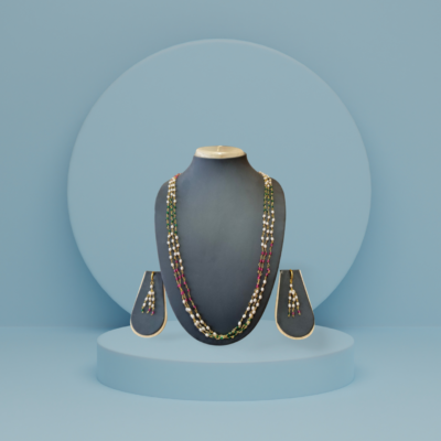 Multi-Strand Moti Necklace Set